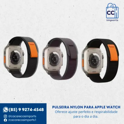 Pulseira Nylon Apple Watch 42-44-45-49-S10 46mm