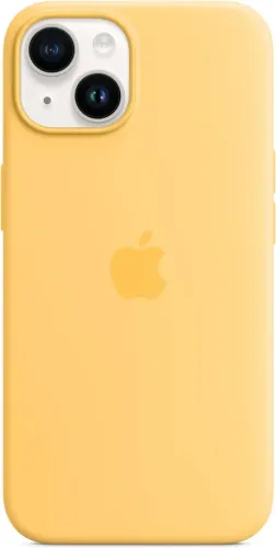Capa de silicone com MagSafe para iPhone 14 - Amarelo-canário