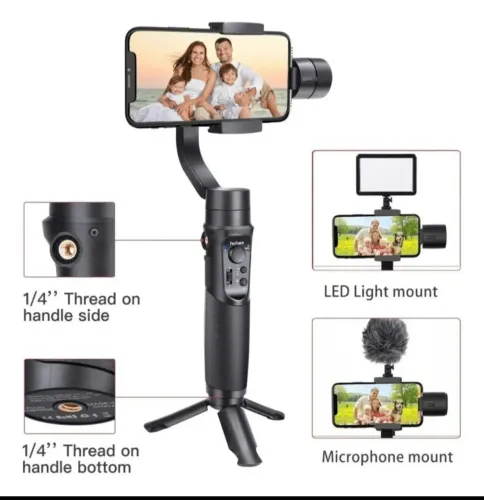 Estabilizador Gimbal para Celular com Tripé e Acessórios