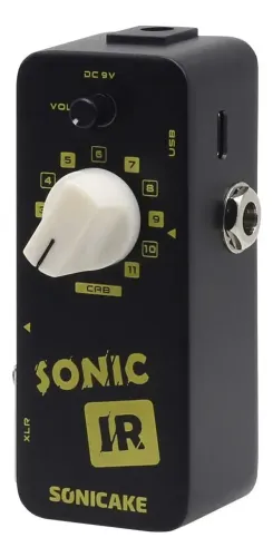 Pedal de efeito Sonicake Sonic IR QSS-12 preto Simulador de Amplificador