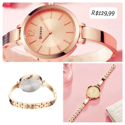 Relógio Feminino Curren Rose Gold
