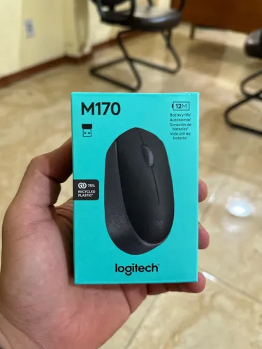 Mouse s/ fio Logitech M170 - Preto