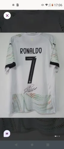 Camisa Portugal Campeão Nations 2025 #7 Cristiano Ronaldo Autografada Certificada