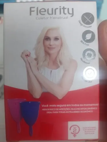 Kit com 2 Coletor Menstrual Fleurity Tipo 2 Mulheres até 30 Anos ou que não foram Gestante