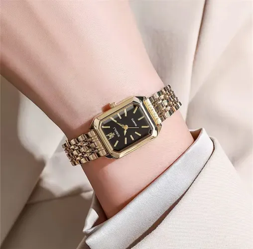 Relógio Feminino Dourado e Preto