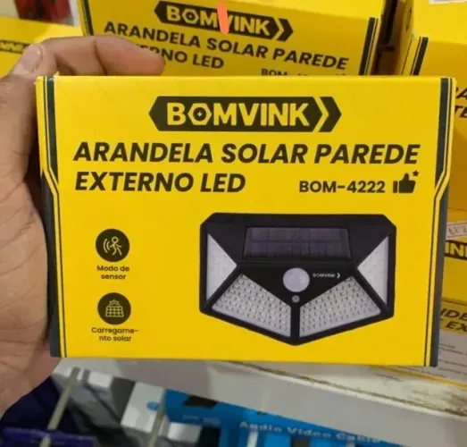 Lâmpada para Jardim com Sensor de presença - Arandela Energia Solar