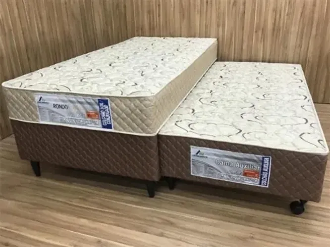 Cama box Light Sealed Solteiro com Auxiliar - 88x188x48- Produto Novo 