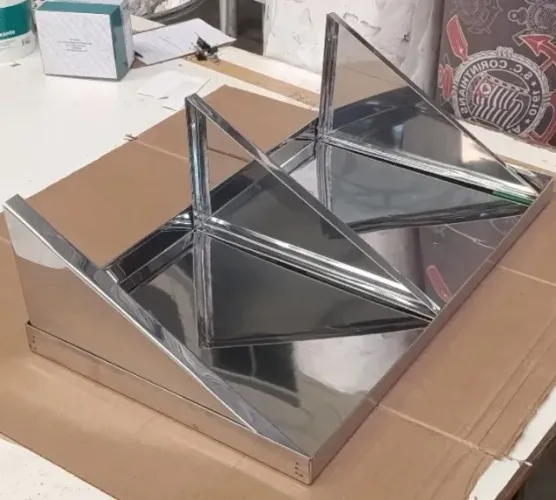 Prateleira 70x40cm em Aço Inox com Mão Francesa Nova Completa