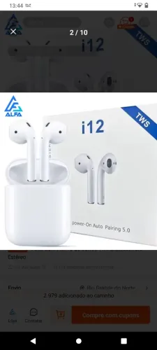 Fone de Ouvido Bluetooth i12 TWS - Novo