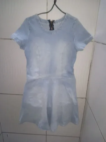 Vestido Jeans Claro Feminino M 