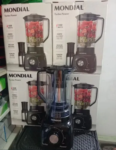 Liquidificador Turbo Power Mondial Preto 127V<br>Preto - 127V.