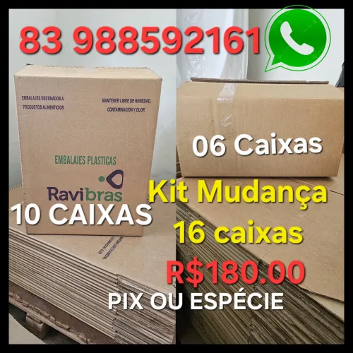 Caixas de papelão Kit caixas para Mudancas 16 caixas de papelão Para Mudancas R$180.00