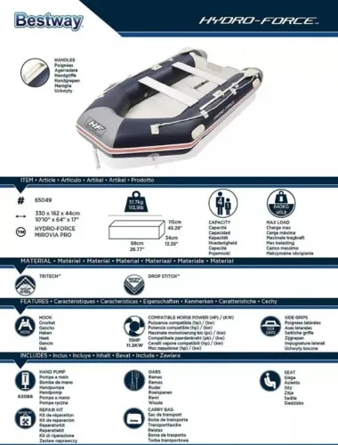 BOTE INFLÁVEL  - LINHA PROFISSIONAL  PESCA/PASSEIO - ESPORTIVO SEMI-NOVO