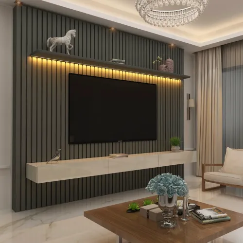 Painel Ripado 230 com LED 100%MDF s654