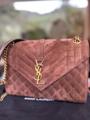 BOLSA ENVELOPE MÉDIA SAINT LAURENT ORIGINAL COM CERTIFICADO