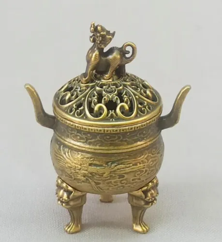 Incensário Chinês em Bronze