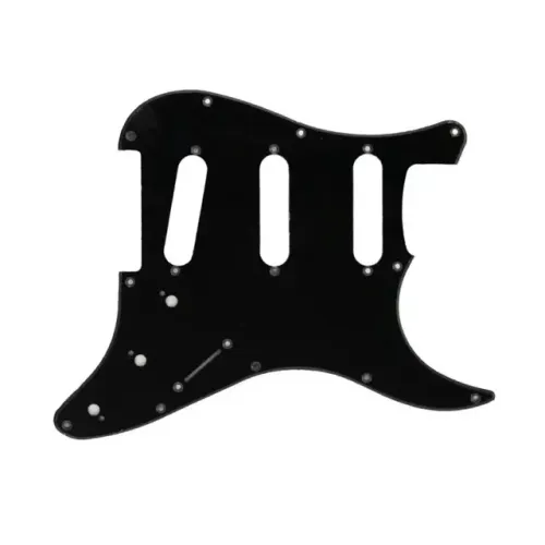 Escudo Dolphin P/ Guitarra Stratocaster SSS Preto - AC0186