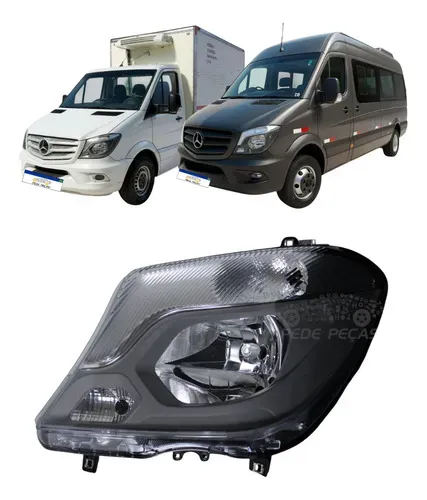 Farol Esquerdo Sprinter 2017 2018 2019 Elétrico C/motor Novo Esquerdo/motorista