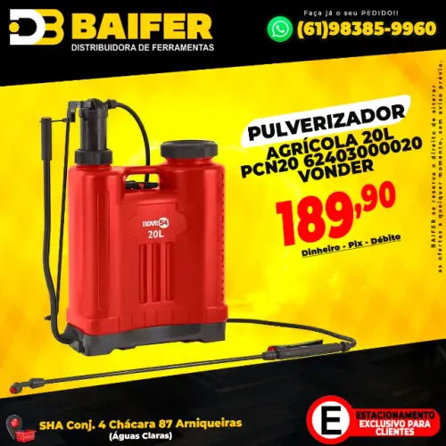 Pulverizador Agrícola 20 Litros PCN20 62403000020 Nove54