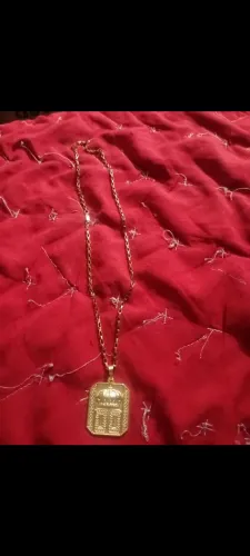 Cordão masculino dourado de moeda antiga*novo*!