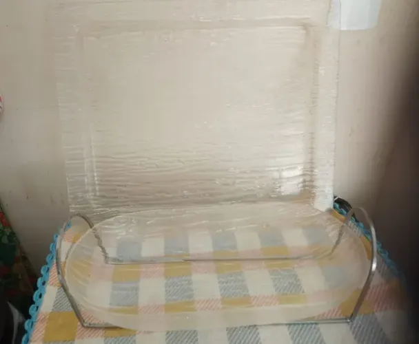 bandeja e cesto para pães ou torradas em acrilico transparente