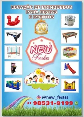 Fliperama, Sinuca, totó e outros brinquedos para aluguel