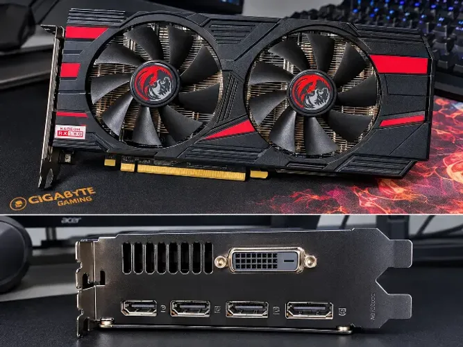 Placa de vídeo RX 580 original semi nova comprada no Fujioka.