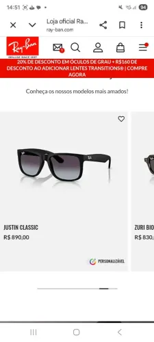 Ray Ban Justin Classico Original
