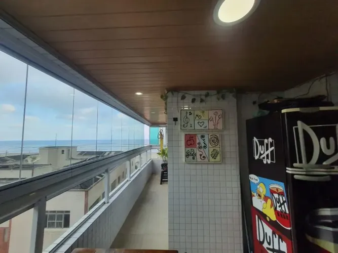Apartamento Mobiliado, varanda gourmet, 2 quartos em Aviação - Praia Grande - SP