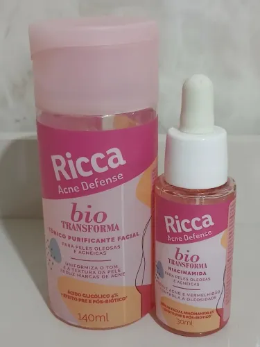 Tônico Ácido Glicólico e Sérum Niacinamida  Ricca
