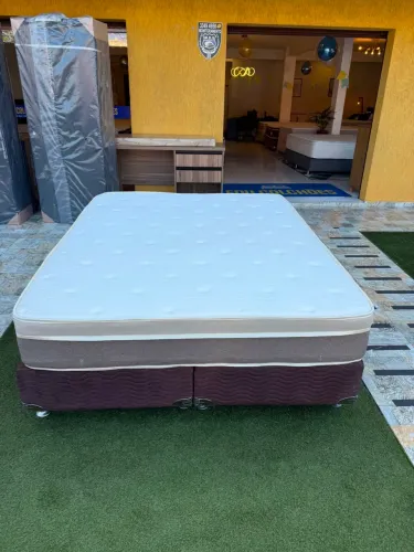 Cama box Queen ORTOBOM SEMINOVA TOP - ENTREGAMOS