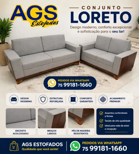 Conjunto estofado Loreto.