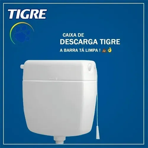 Caixa de descarga nova branca Tigre para vaso sanitário