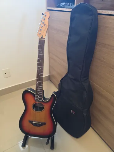 Violão Fender Telecoustic aço sunburst