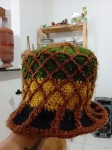 Chapéu de crochê rasta