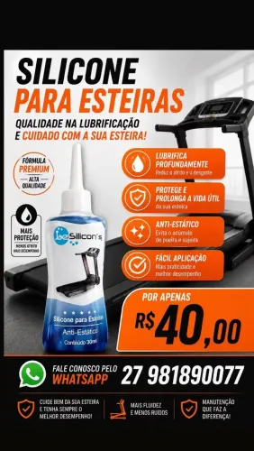 Silicone para lubrificação de esteiras 