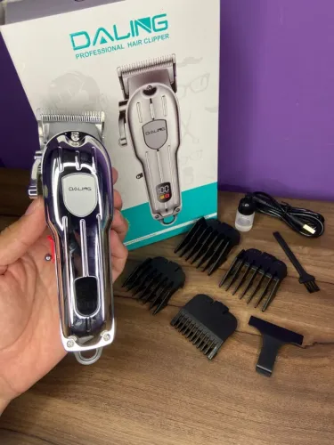 Máquina de cortar cabelo profissional daling recarregável