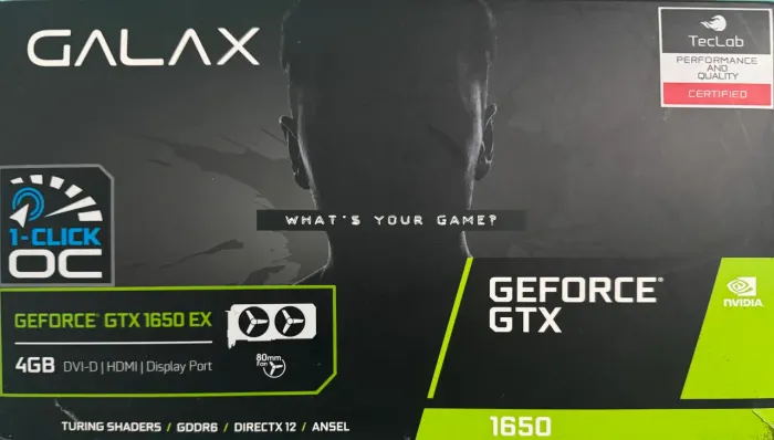 Placa de video GTX 1650 OC 4Gb SEMI NOVA POUCO USADA