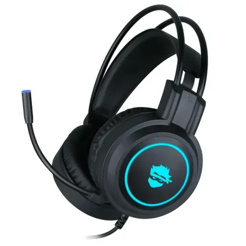 Headset Gamer Ninja Shadow, 3.5mm + USB, PC, Rainbow, Drivers 50mm, Black