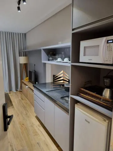 Studio mobiliado para locação no Helbor Patteo Bosque Maia 29m², vaga e lazer completo em