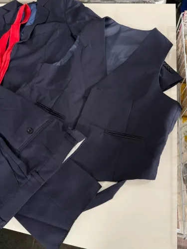 Terno 4 peças azul marinho / masculino novo 