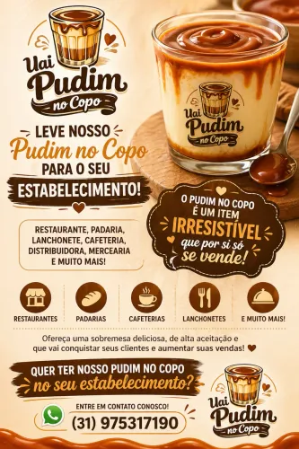 Vendo pudim no copo americano