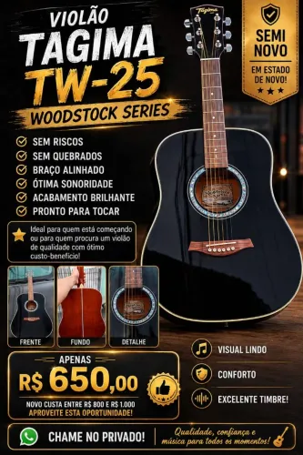 Violão tw25 woodstok