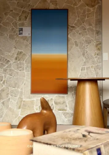 Pedra Decorativa Travertino Coliseu Caco - Paredes, Pisos e Ambientes Internos e Externos