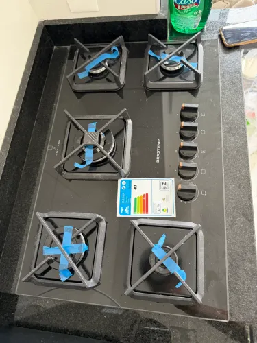 Cooktop Brastemp 5 Bocas A Gás Bds75ae Ferro Fundido