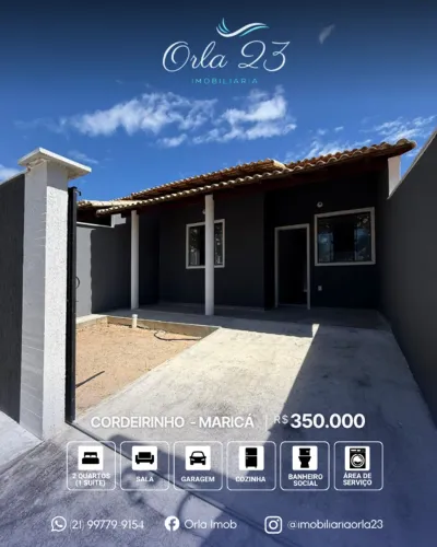 CORDEIRINHO, ORLA 23 IMOBILIÁRIA! Excelentes casas em fase de acabamento.