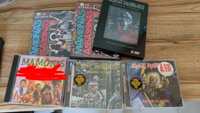 Coleção DVD e CD - Iron maiden Mamonas