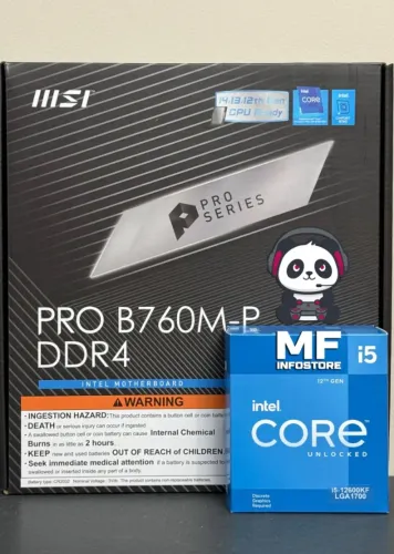 Kit Placa Mãe B760M-P MSI + Processador i5 12600KF - NOVOS