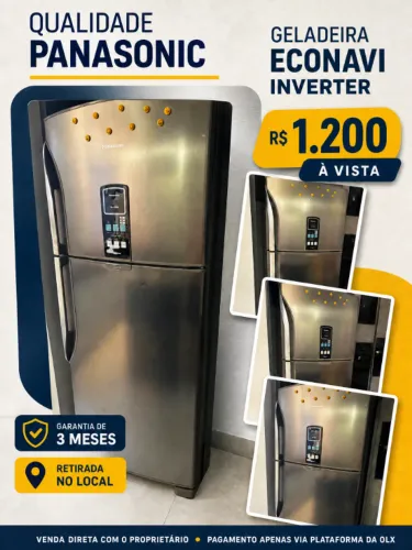 Geladeira Panasonic Econavi Inverter R$1.200