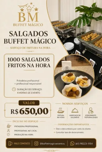 Salgados fritos na hora